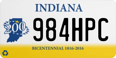 IN license plate 984HPC