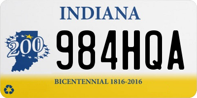 IN license plate 984HQA