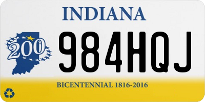 IN license plate 984HQJ