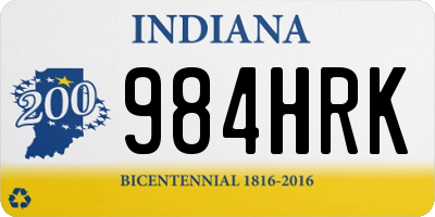 IN license plate 984HRK