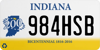 IN license plate 984HSB