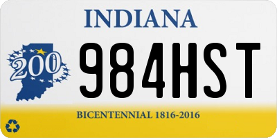 IN license plate 984HST