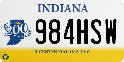 IN license plate 984HSW