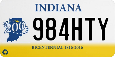 IN license plate 984HTY