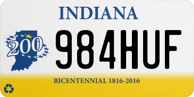 IN license plate 984HUF