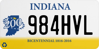 IN license plate 984HVL