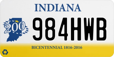 IN license plate 984HWB