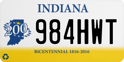 IN license plate 984HWT