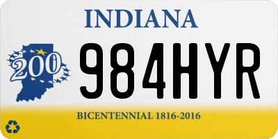 IN license plate 984HYR