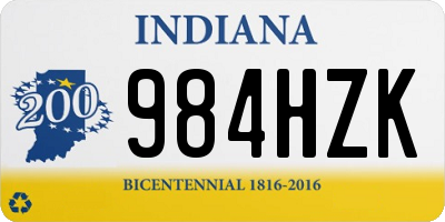 IN license plate 984HZK