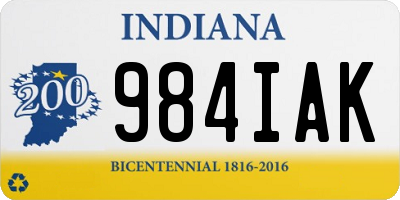 IN license plate 984IAK