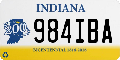 IN license plate 984IBA