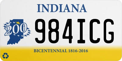 IN license plate 984ICG