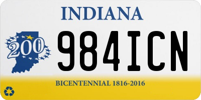 IN license plate 984ICN