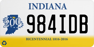 IN license plate 984IDB