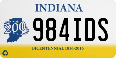 IN license plate 984IDS