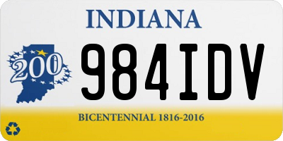 IN license plate 984IDV
