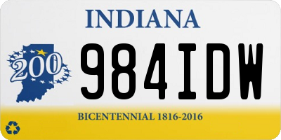 IN license plate 984IDW