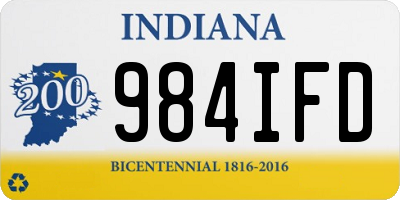 IN license plate 984IFD