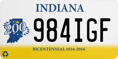 IN license plate 984IGF