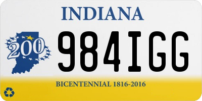 IN license plate 984IGG