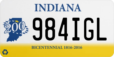 IN license plate 984IGL