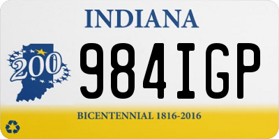 IN license plate 984IGP