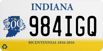 IN license plate 984IGQ
