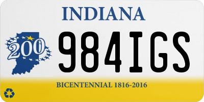 IN license plate 984IGS