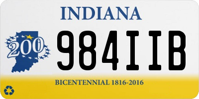 IN license plate 984IIB