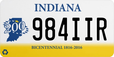 IN license plate 984IIR