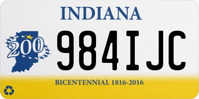 IN license plate 984IJC