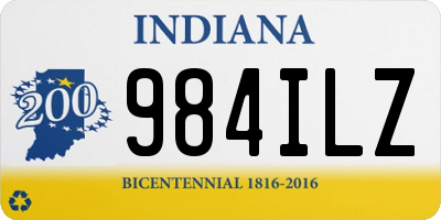 IN license plate 984ILZ