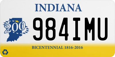 IN license plate 984IMU