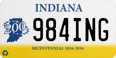 IN license plate 984ING