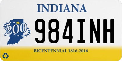 IN license plate 984INH