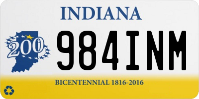 IN license plate 984INM