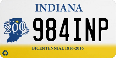 IN license plate 984INP
