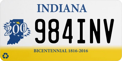 IN license plate 984INV