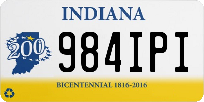 IN license plate 984IPI