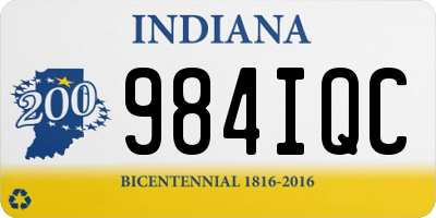 IN license plate 984IQC