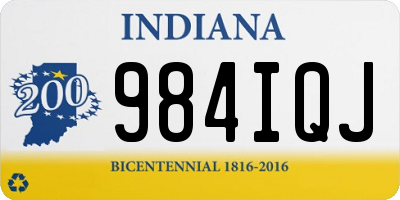 IN license plate 984IQJ