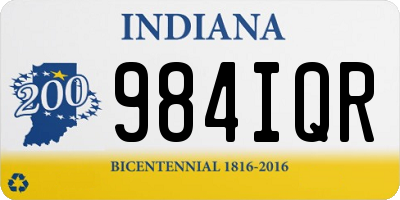 IN license plate 984IQR