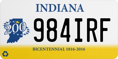 IN license plate 984IRF