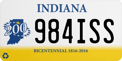 IN license plate 984ISS