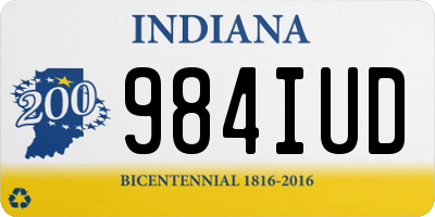 IN license plate 984IUD
