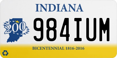 IN license plate 984IUM