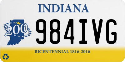 IN license plate 984IVG