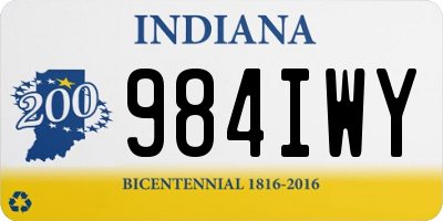 IN license plate 984IWY