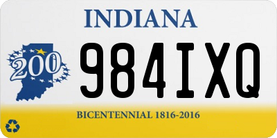 IN license plate 984IXQ